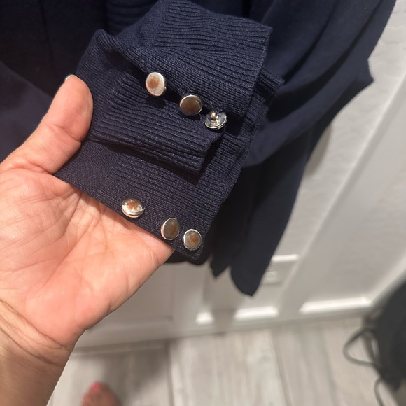 Madison‎ Navy Ribbed Cardigan - Picture 3 of 8